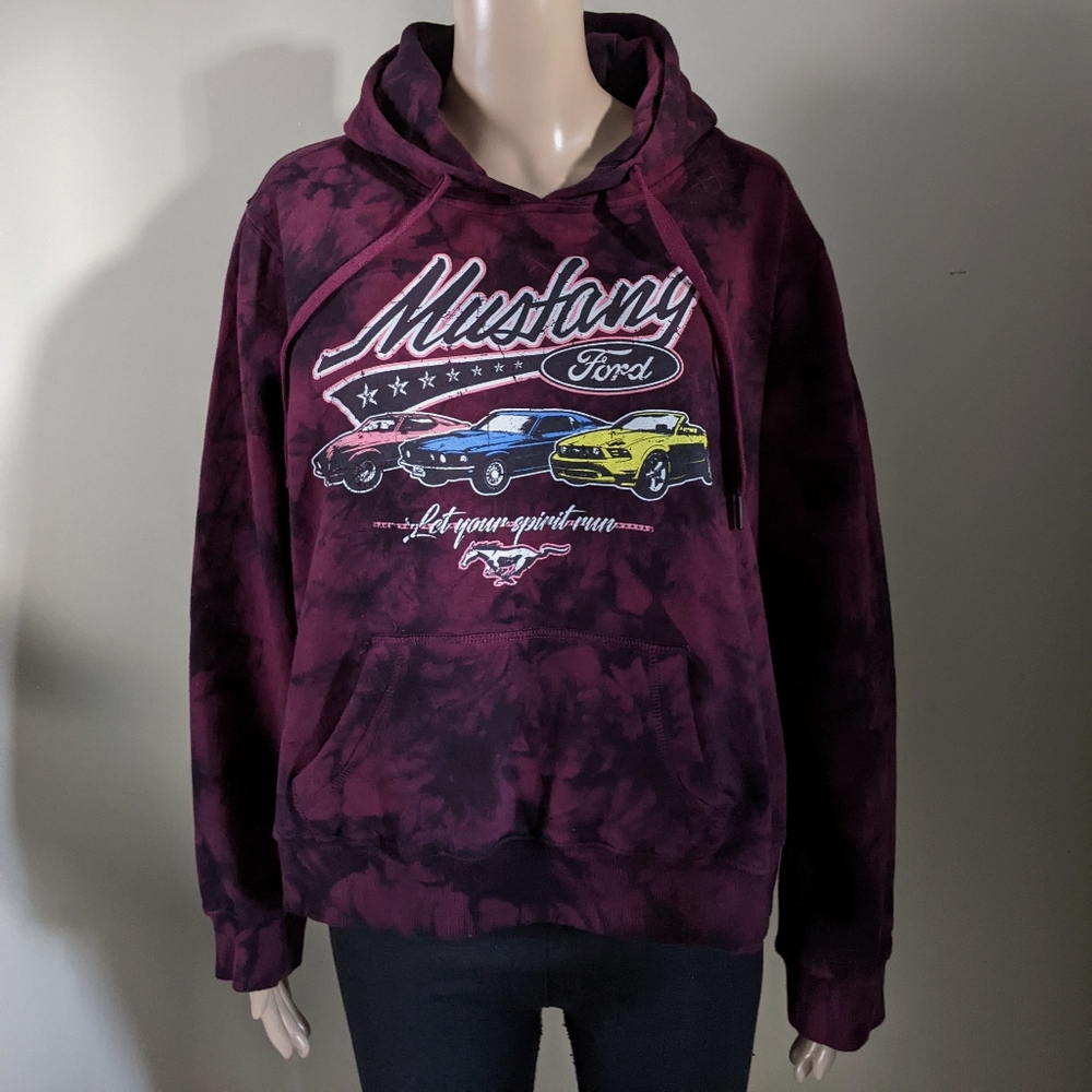 Ford Mustang tie dye hoodie, women's XL